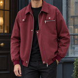 Jake-Flynn Aviator Jacket - Wine Red