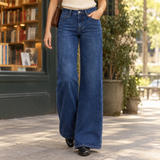Sarah-Marie Wide Leg Jeans - Dark Blue