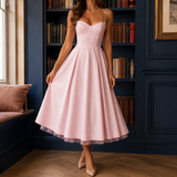 Tamsin-Skye Corset Midi Dress - Pink