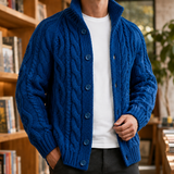 Maxim Cable Knit Sweater - Dark Blue