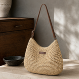 Ferrara Woven Shoulder Bag - Beige