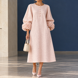 Estella-Eve Floral Cuff Dress - Pink