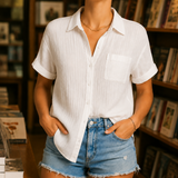 Livia-Rae Gauze Shirt - White