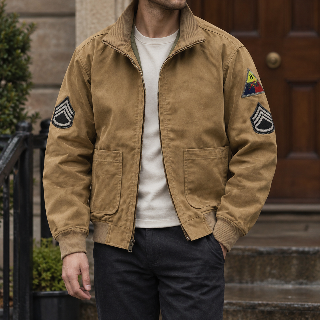Kai Aviator Jacket - Brown