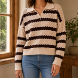 Elena Polo Sweater - Cream
