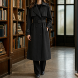 Flavia-Kate Belted Overcoat - Black