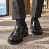 Vasari Leather Loafers - Black