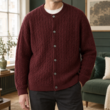 Adam-Reid Cable Cardigan - Red