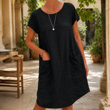 Talia-Mae Relaxed Midi Dress - Black