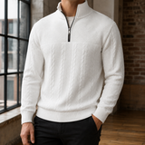 Beckett Cable Sweater - White