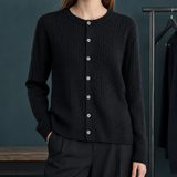 Shannon Cable Cardigan - Black