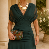 Ada Draped Maxi Dress - Green