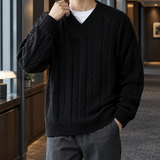 Jamie V Neck Sweater - Black