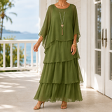 Willa Tiered Maxi Dress - Olive Green