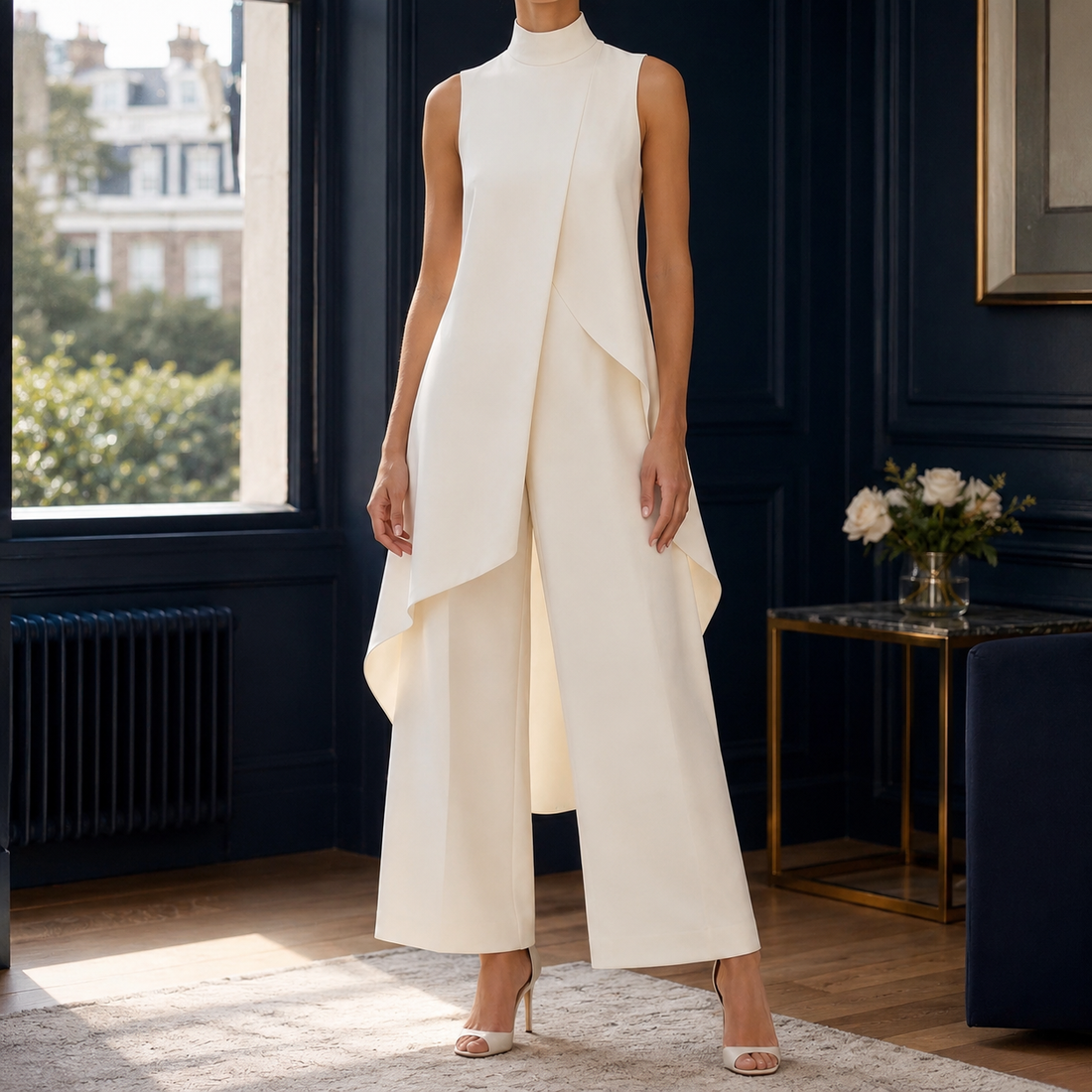 Paloma-Hope Asymmetric Jumpsuit - White