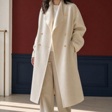 Hazel-Marie Cashmere Coat - Cream White