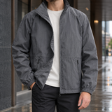 Nicholas Stand Collar Jacket - Dark Gray
