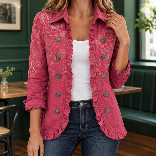 Adeline-Mae Paisley Jacket - Rose Pink