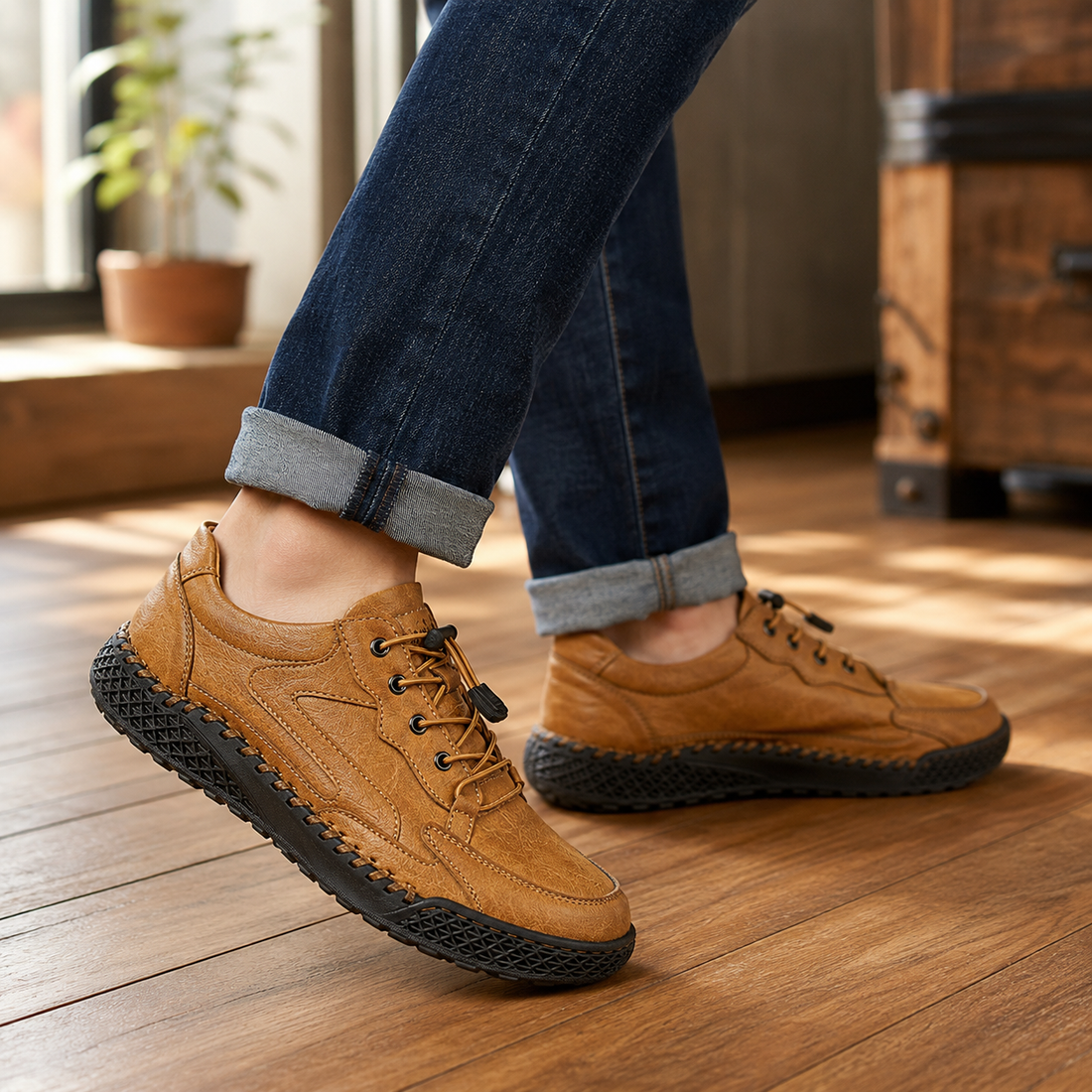 Bolzano Lace-Up Sneakers - Tan