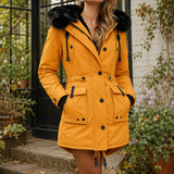 April-Marie Hooded Overcoat - Gold