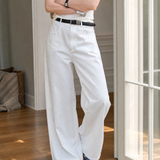Cassia-Sage Wide Leg Pants - White