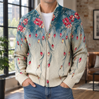 Teal Cream Floral