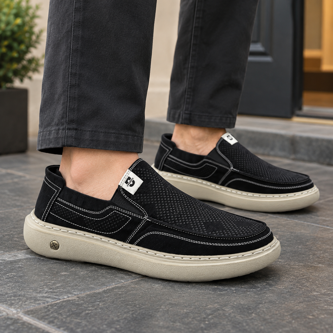 Firenze Platform Loafers - Black