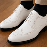 Marchetti Brogue Oxfords - White