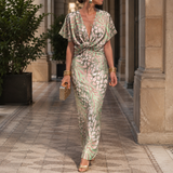 Fenella-Mae Twist Front Dress - Green
