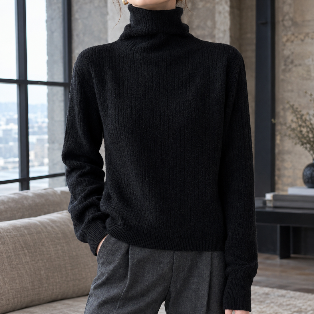 Rosemary Turtleneck Sweater - Black