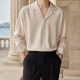 Aubin Cuban Collar Shirt - Apricot
