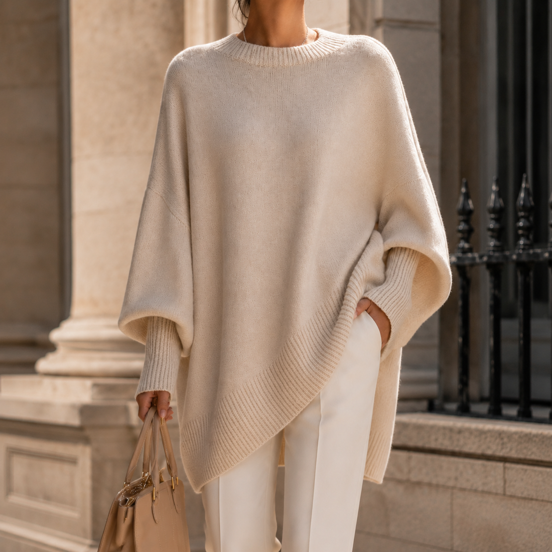 Violetta Oversized Sweater - Beige
