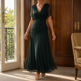 Vera-Rae Draped Maxi Dress - Dark Green