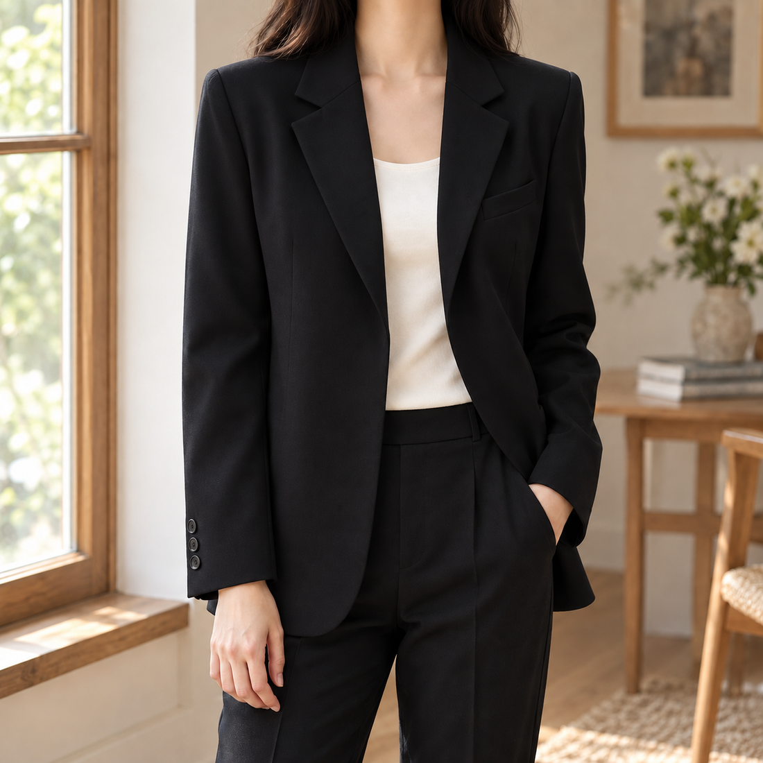 Diantha Tailored Blazer - Black