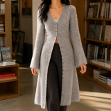 Alba-Faye V Neck Sweater - Gray