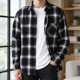 Gregoire Plaid Overshirt - Black