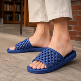 Melis Textured Slides - Blue