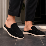 Ruggeri Suede Mule Loafers - Black