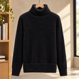 Maurice Brushed Turtleneck Sweater - Black