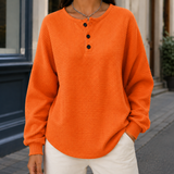 Annabel-Louise Waffle Sweater - Orange
