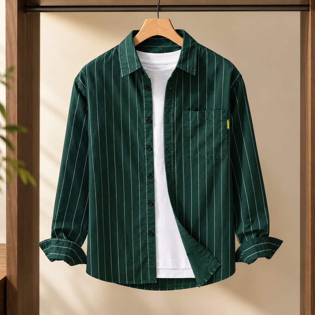 Keaton Striped Shirt - Green