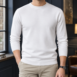Olivier-Miles Round Neck Sweater - Crew Neck White