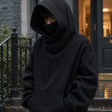 Arend Cowl Neck Hoodie - Tail Wolf Black
