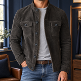 Damaso Stand Collar Jacket - Dark Gray