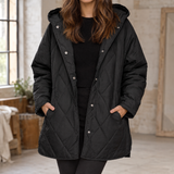 Crystal Quilted Jacket - Black
