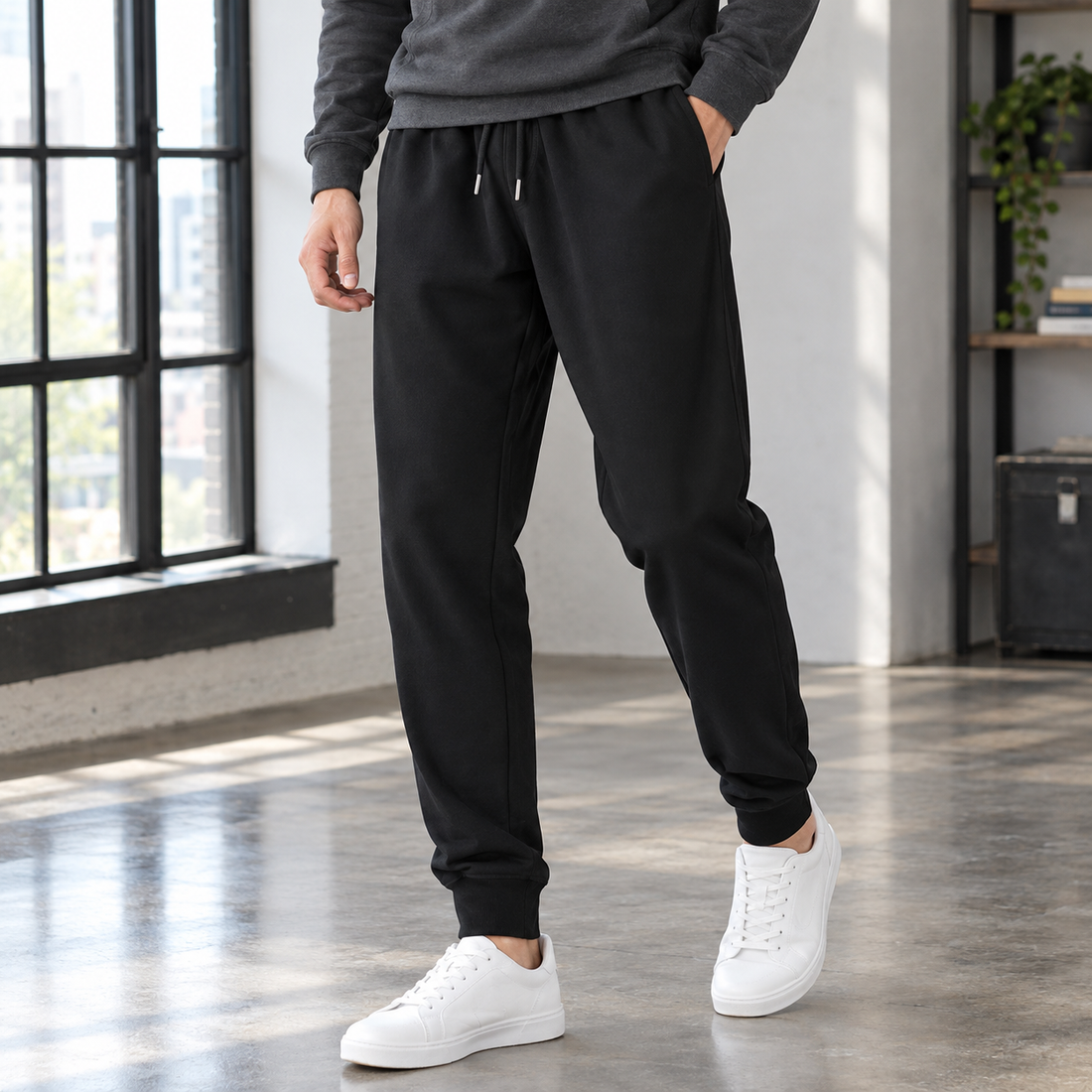 Neil Tapered Joggers - Black