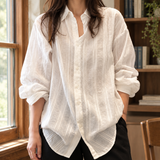 Mathilde Jacquard Shirt - White