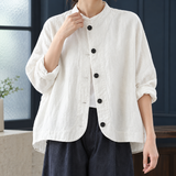 Stella-Marie Stand Collar Jacket - White