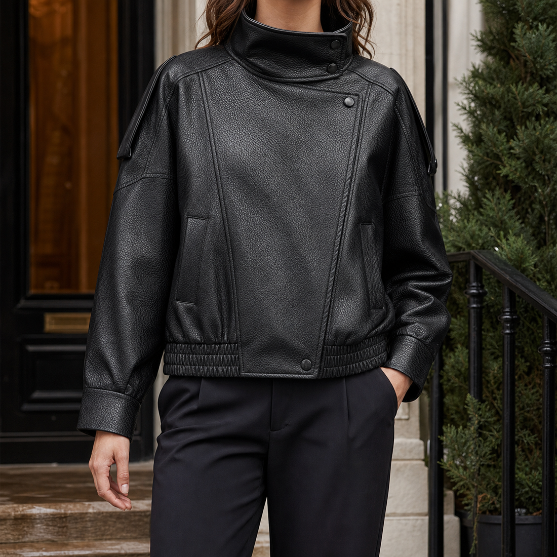 Tamsin-Mae Moto Jacket - Black