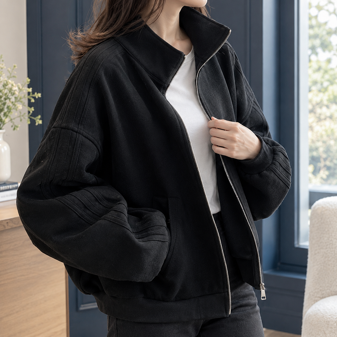 Seraphina-Louise Segmented Jacket - Black